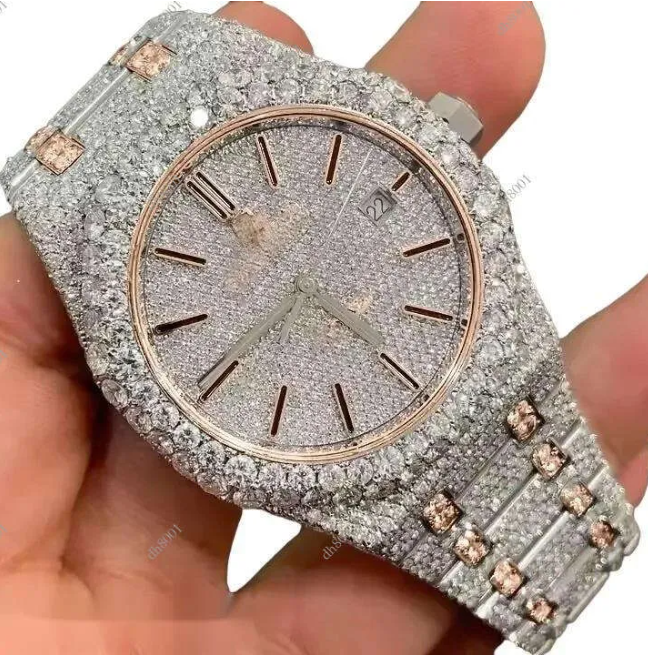 Iced Out VVS Moissanite Dia Bust Down Premium Quality watch