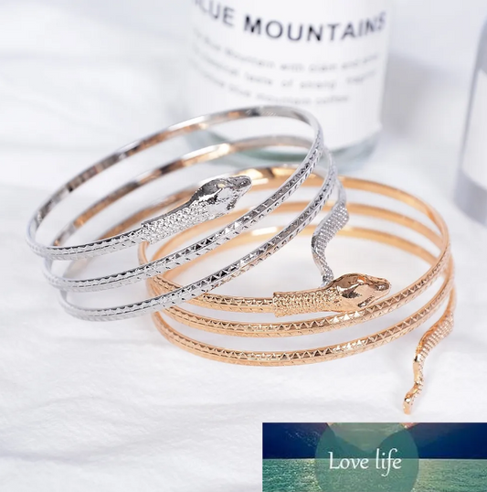 coiled snake spiral bracelet